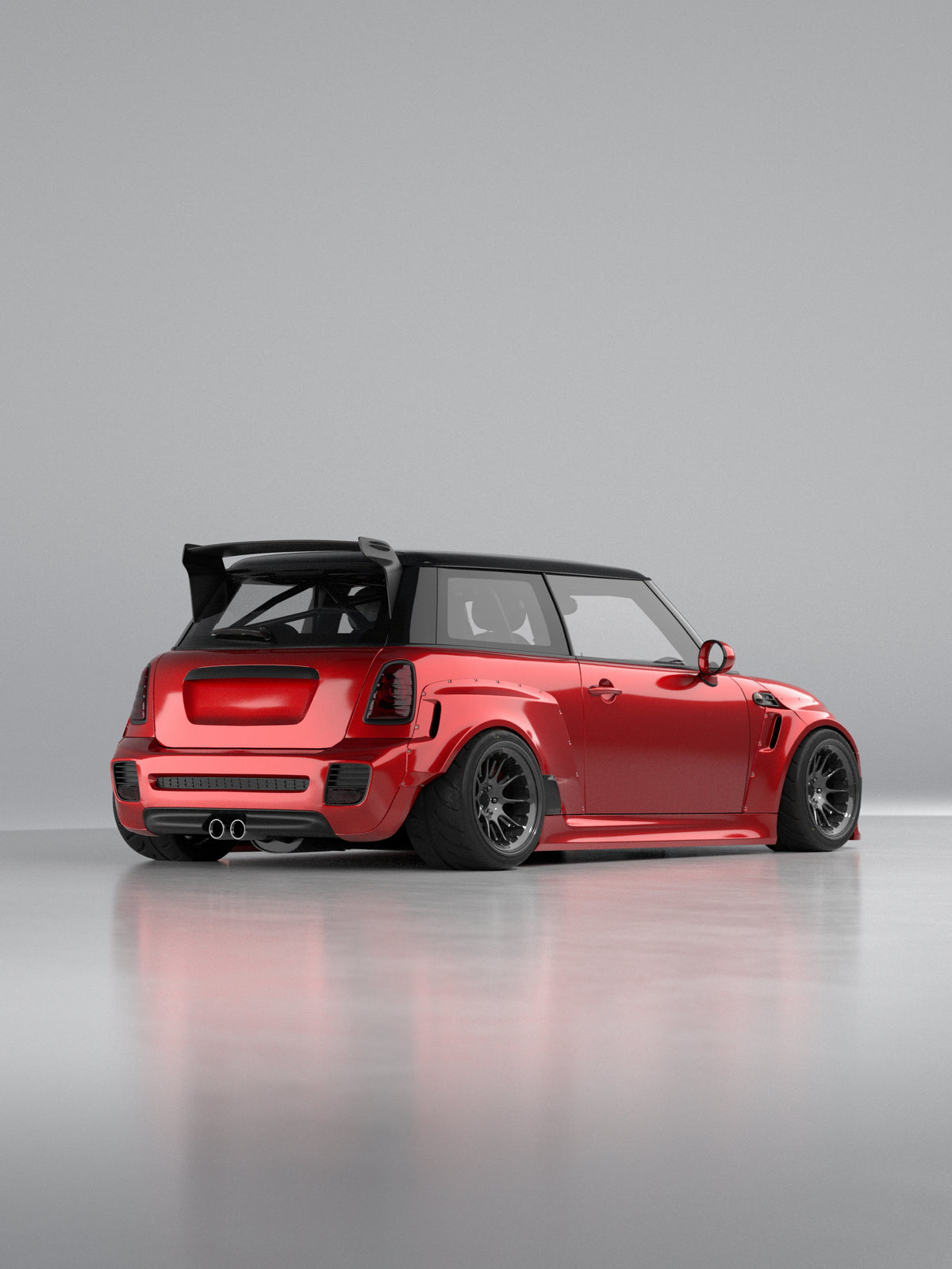 Mini R56 Orange Rear One Mini Cooper S R56 widebody kit – STETS