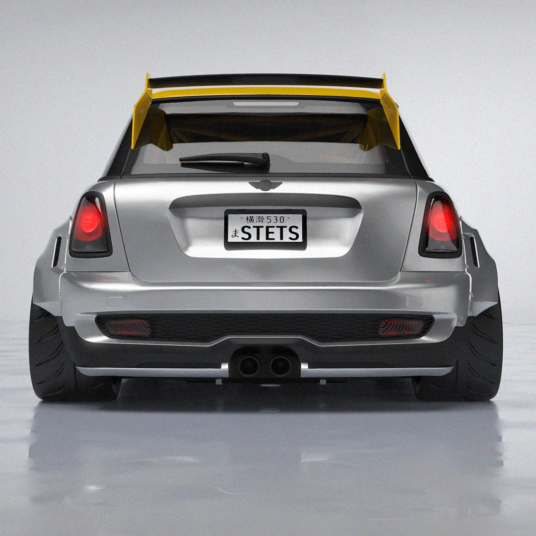 Mini R56 Orange Rear One Mini Cooper S R56 widebody kit – STETS